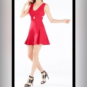 BCBG MaxAzria Harlie Red Cutout Dress